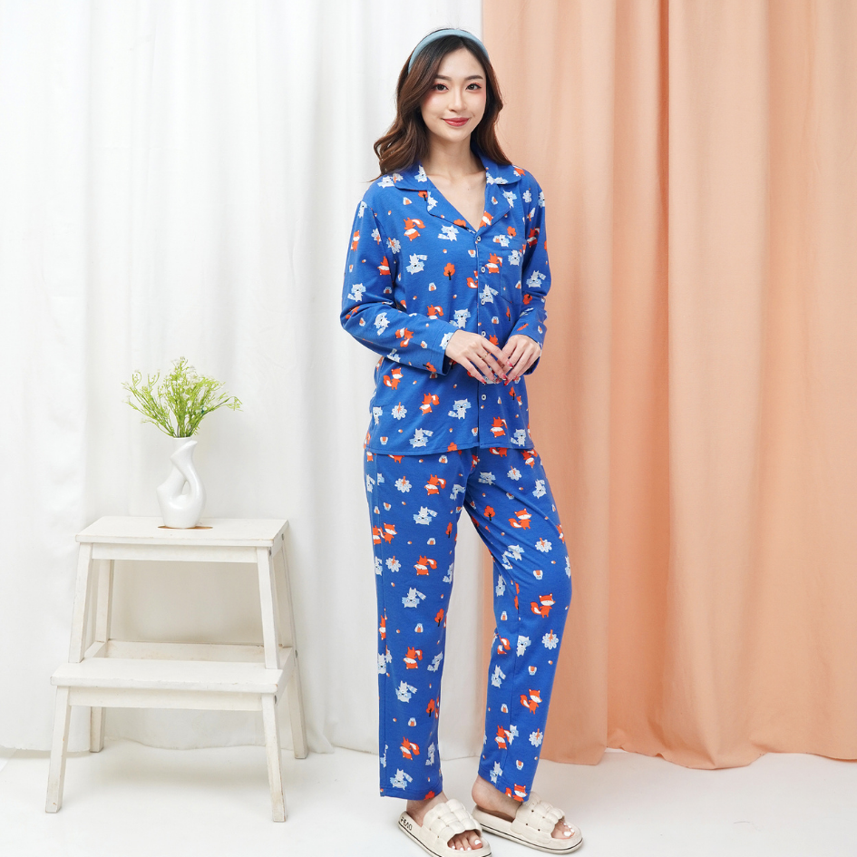 Fox & Wolf - Lune Button Long - Piyama Tidur Dewasa