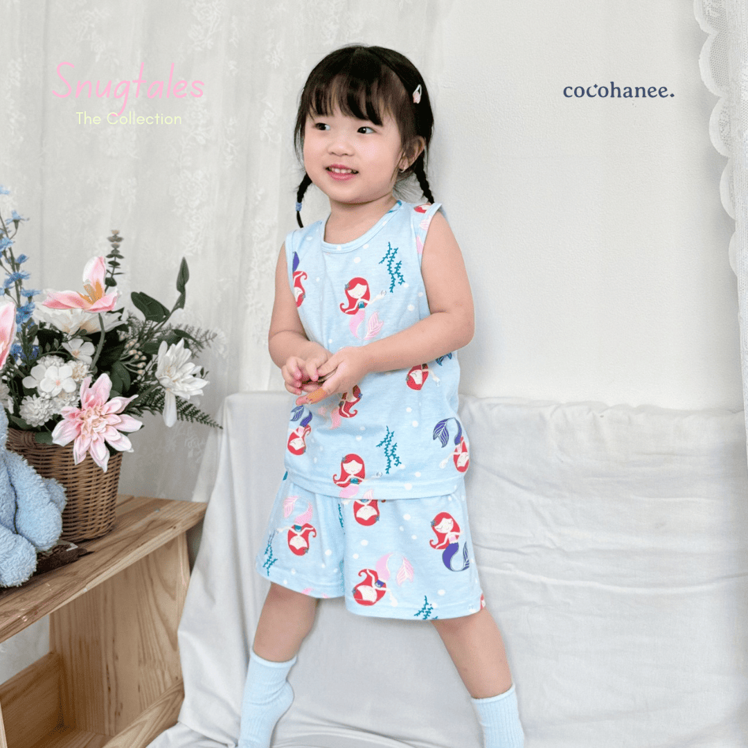 Cocohanee - Mermaid World - Sleeveless Set - Setelan Anak Tanpa Lengan