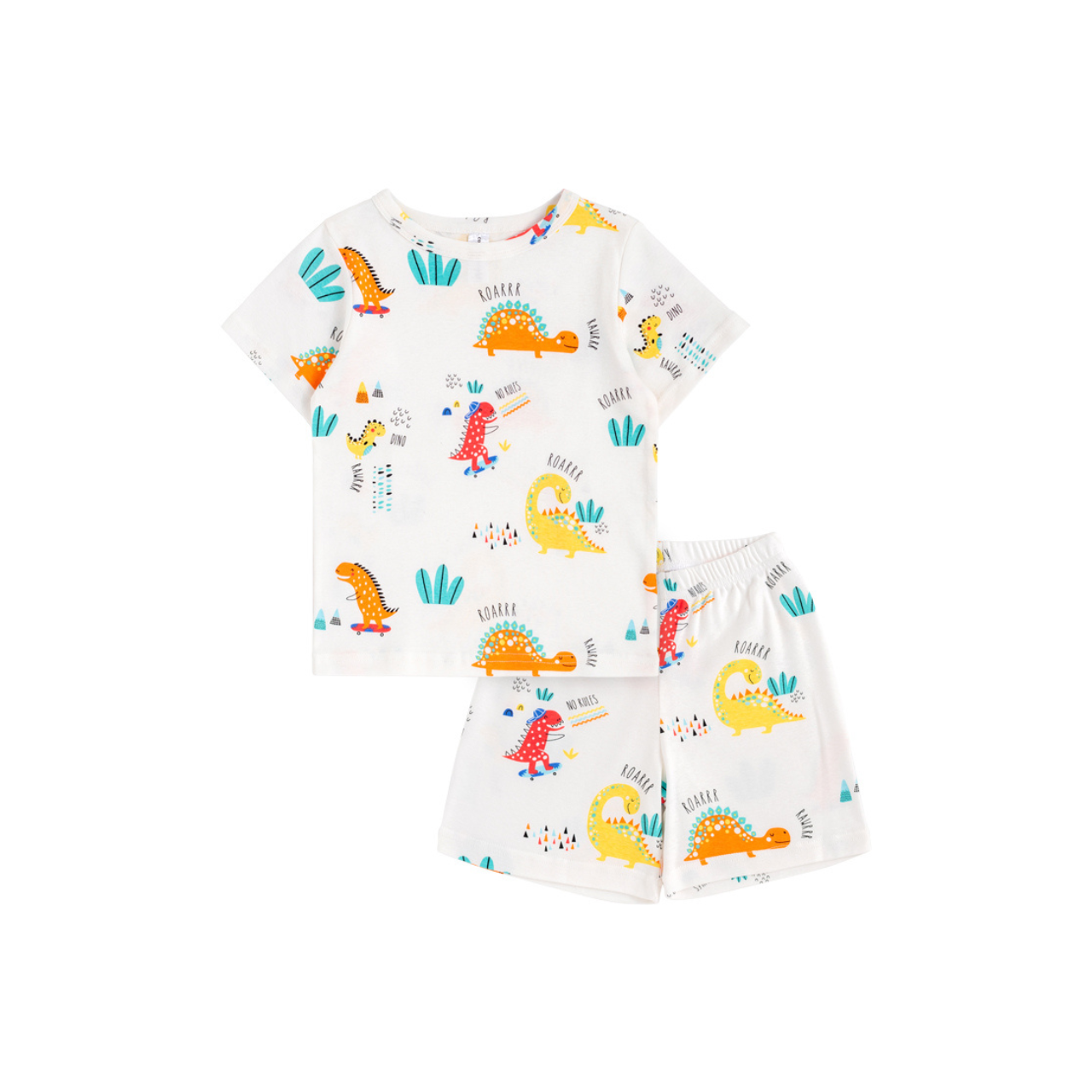 Cocohanee - Orange Dino Short Pajamas