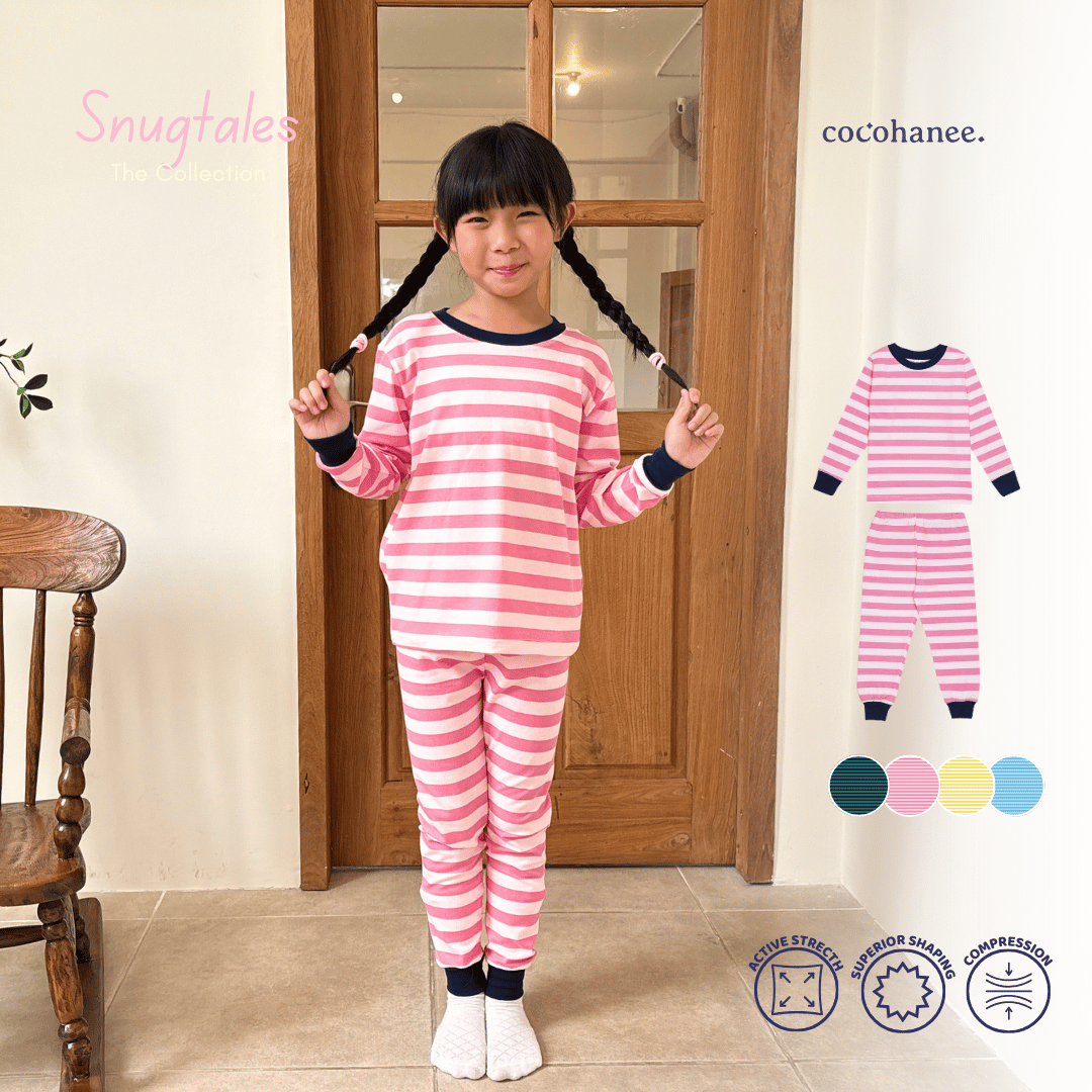 Stripe Candy - Long Pajamas - Piyama Tidur Motif Salur Anak