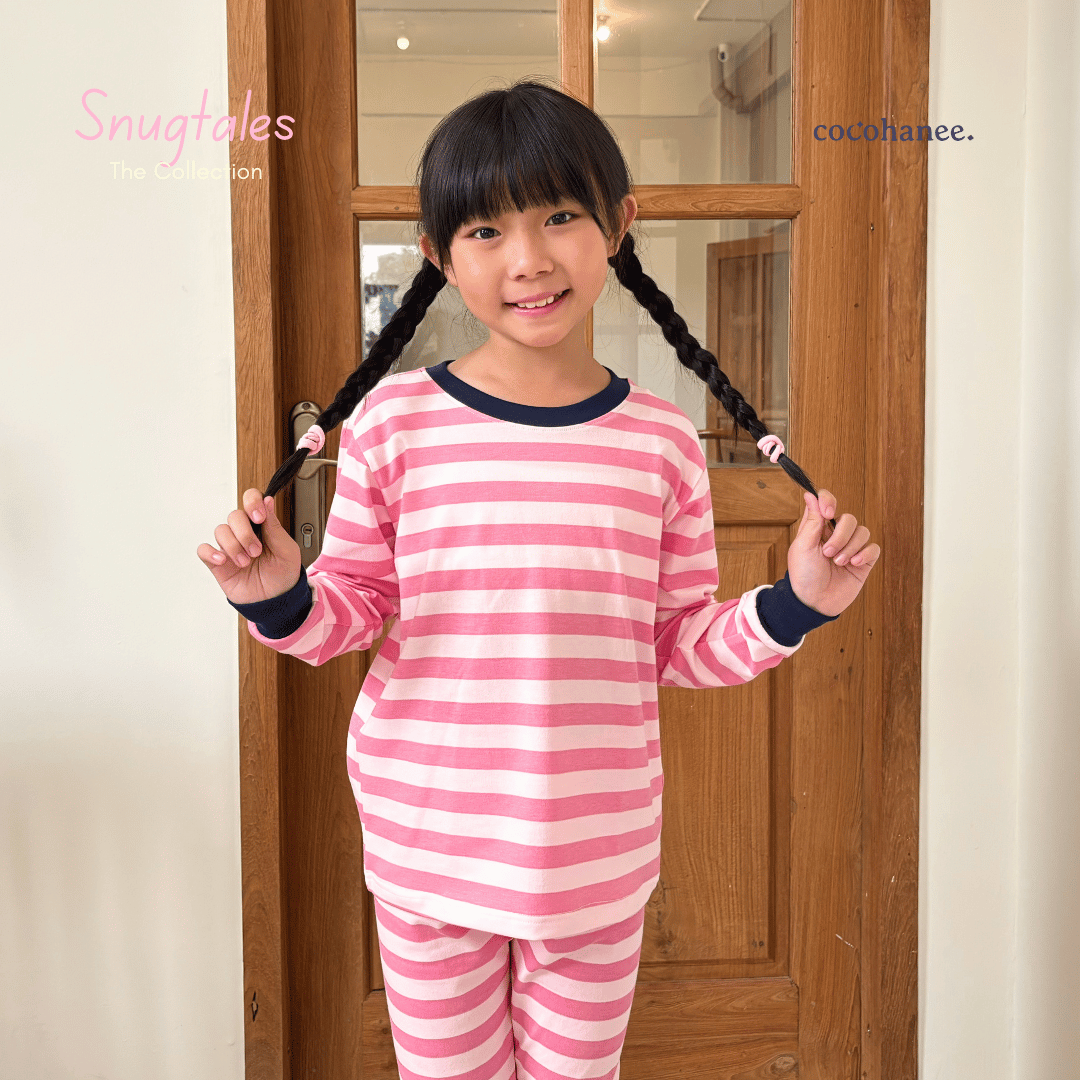 Stripe Candy - Long Pajamas - Piyama Tidur Motif Salur Anak
