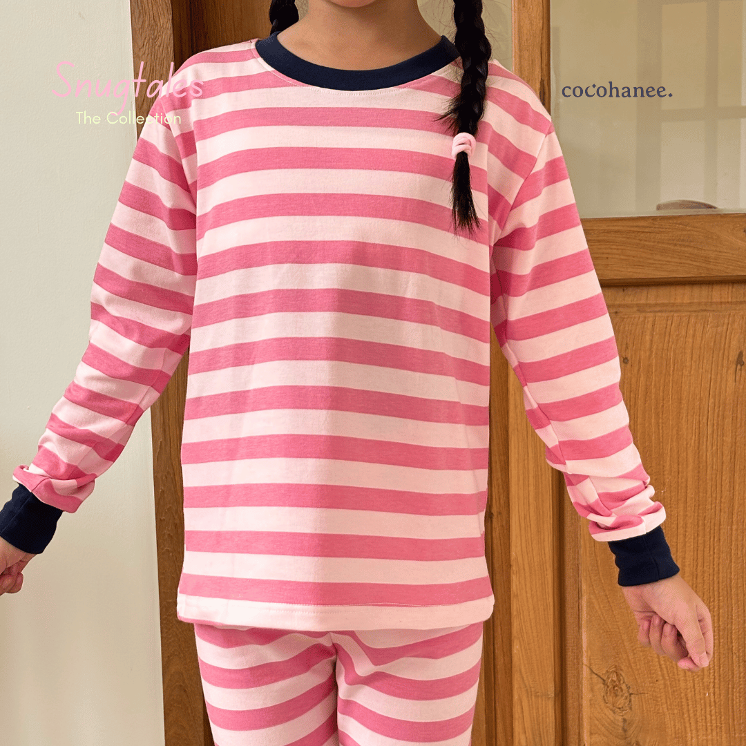Stripe Candy - Long Pajamas - Piyama Tidur Motif Salur Anak
