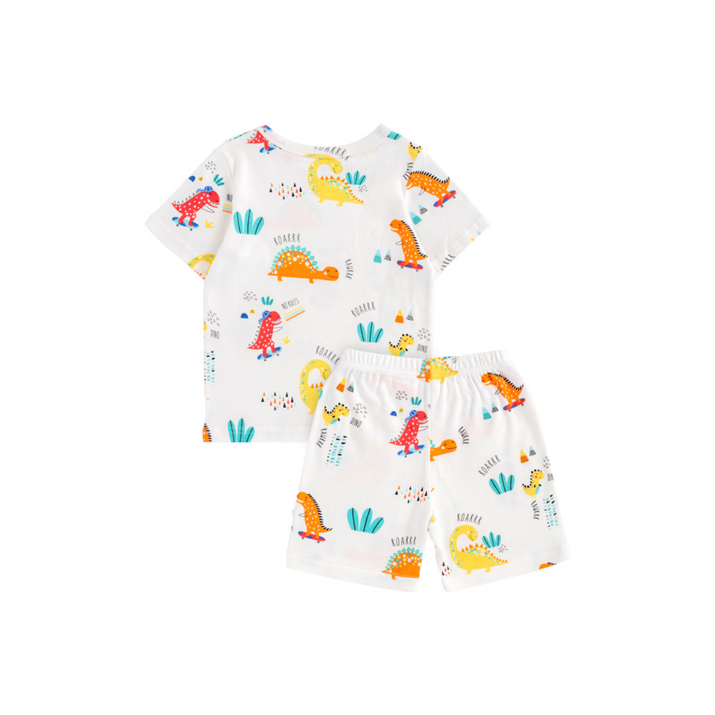 Cocohanee - Orange Dino Short Pajamas