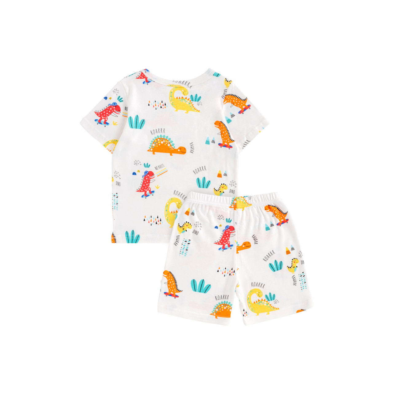 Cocohanee - Orange Dino Short Pajamas