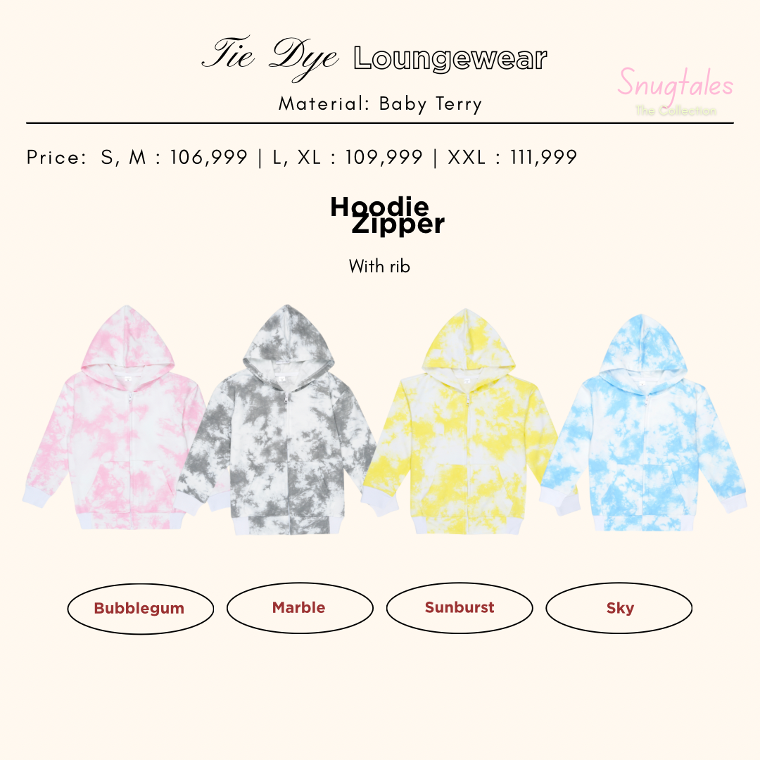Hoodie Zipper - Tie Dye Loungewear - Hoodie Anak Baby Terry