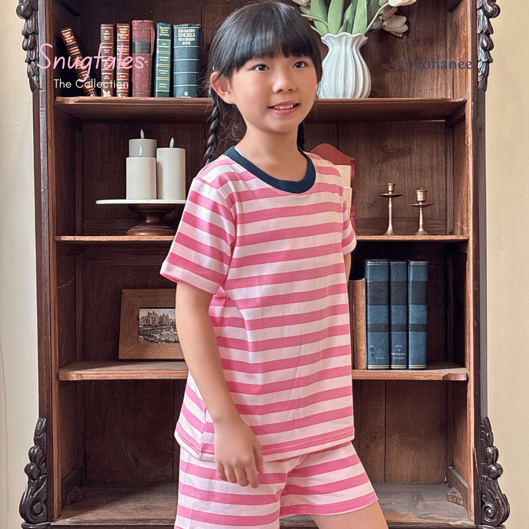 Stripe Candy - Short Pajamas - Piyama Tidur Motif Salur Anak