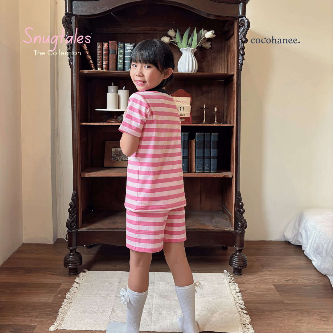 Stripe Candy - Short Pajamas - Piyama Tidur Motif Salur Anak