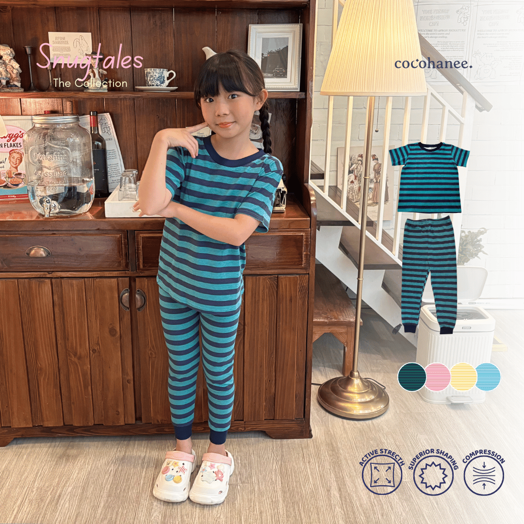 Stripe Pine - Cozy Pajamas - Piyama Tidur Motif Salur Anak