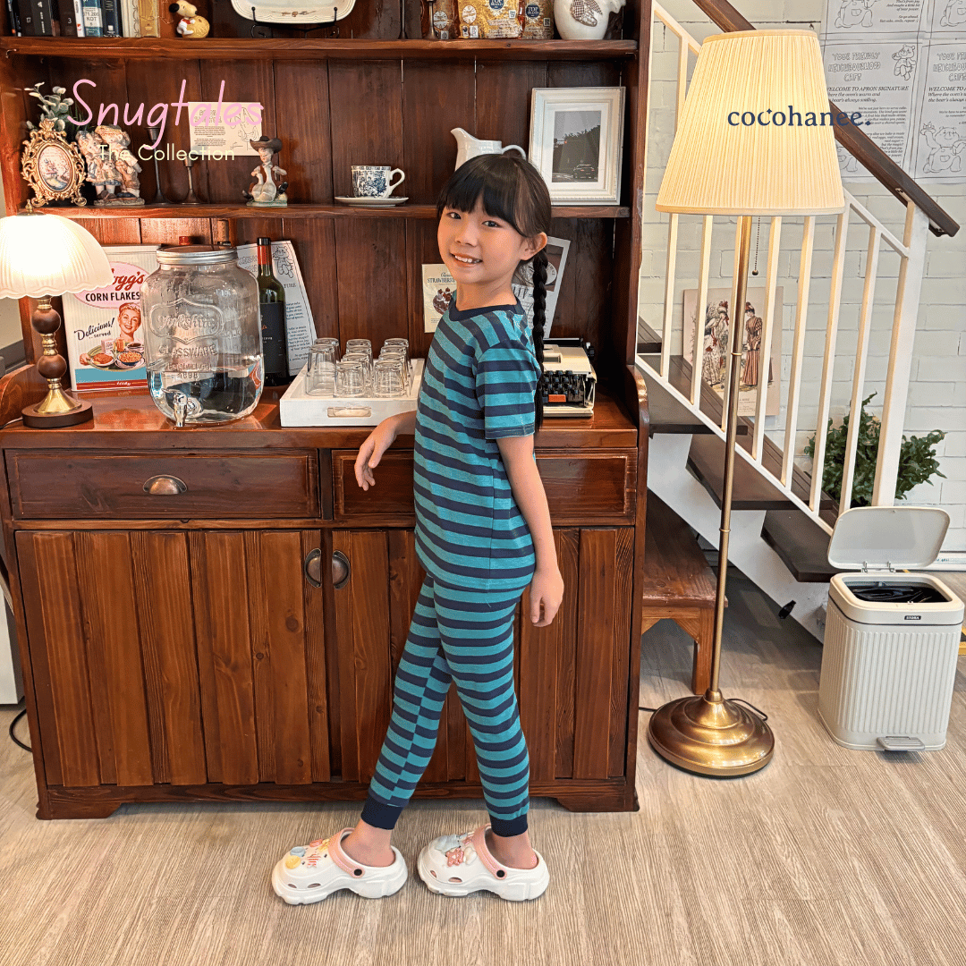 Stripe Pine - Cozy Pajamas - Piyama Tidur Motif Salur Anak