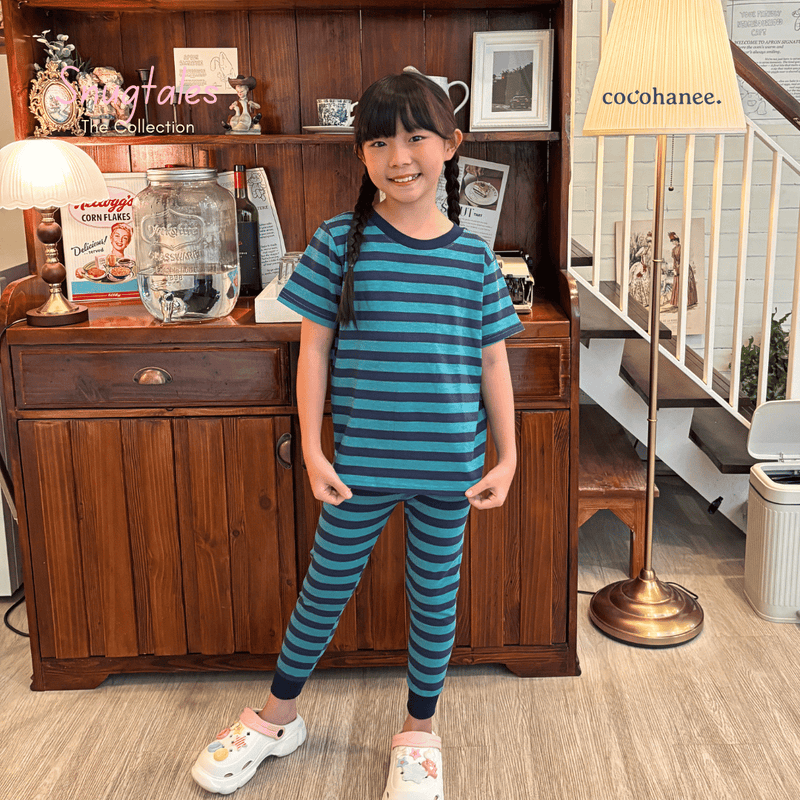 Stripe Pine - Cozy Pajamas - Piyama Tidur Motif Salur Anak