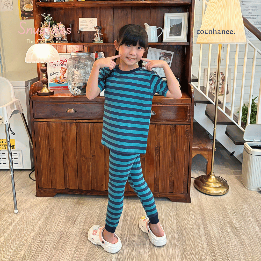 Stripe Pine - Cozy Pajamas - Piyama Tidur Motif Salur Anak