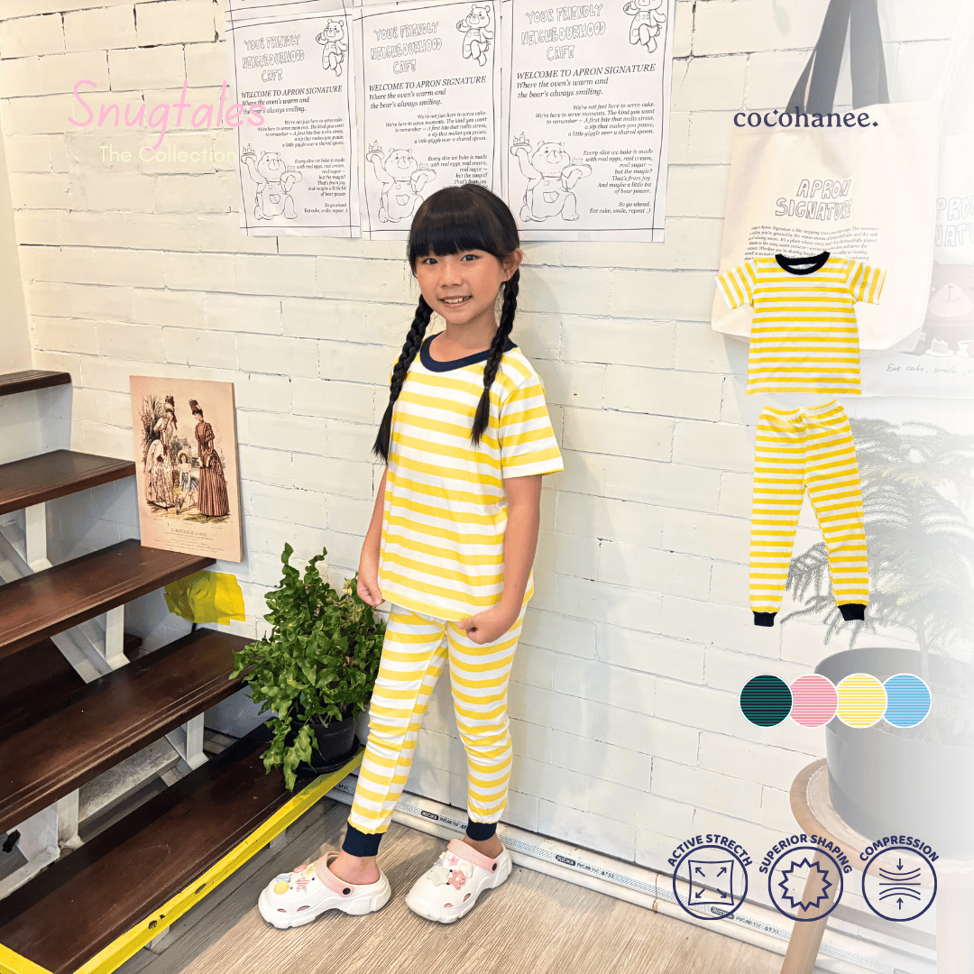 Stripe Bee - Cozy Pajamas - Piyama Tidur Motif Salur Anak