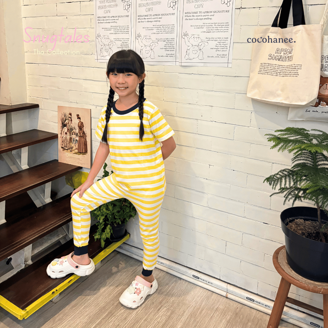 Stripe Bee - Cozy Pajamas - Piyama Tidur Motif Salur Anak