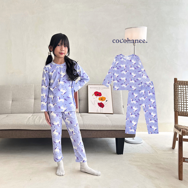 Cocohanee - Unicorn Stars Long Pajamas - Piyama Tidur Anak