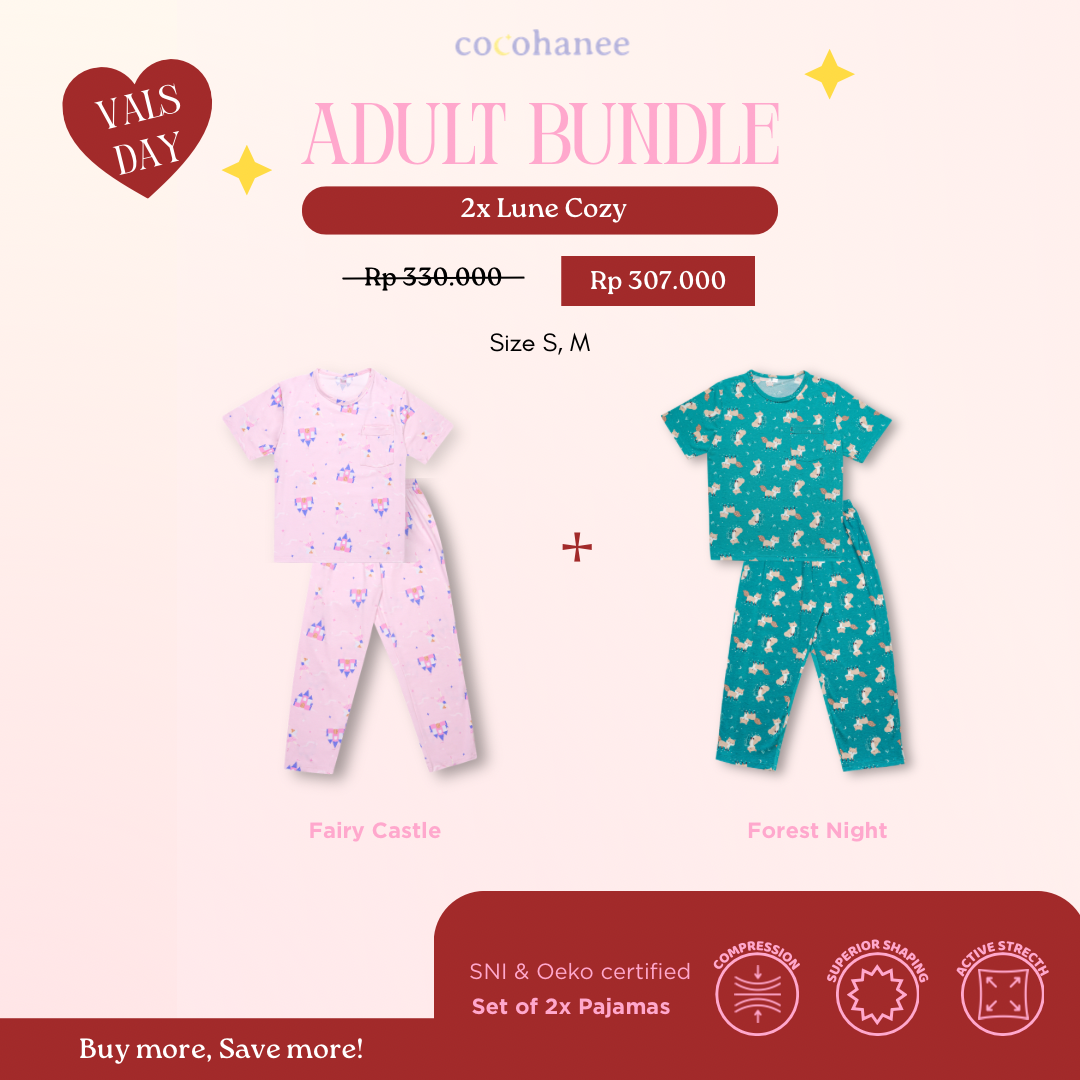 Bundle of 2 - Lune Cozy - Piyama Tidur Dewasa