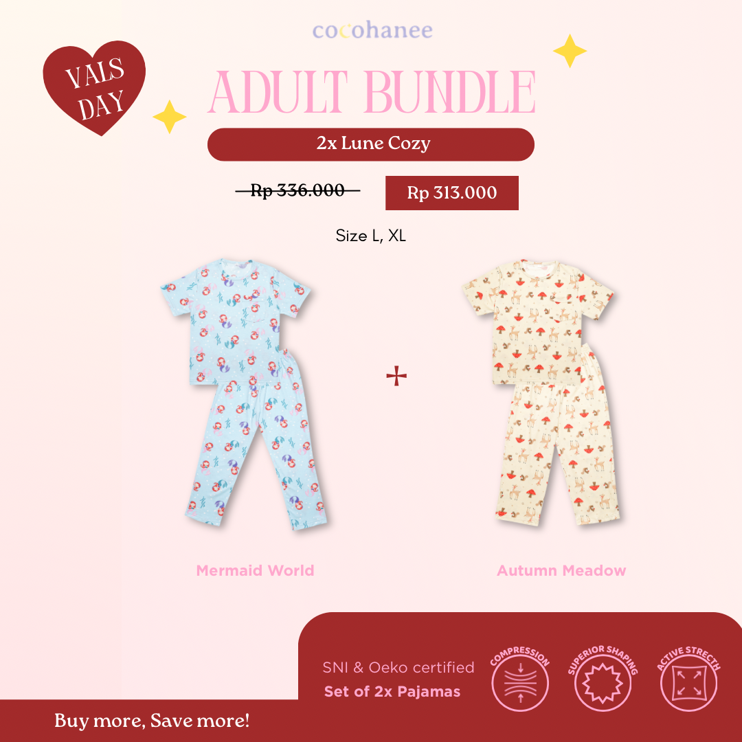 Bundle of 2 - Lune Cozy - Piyama Tidur Dewasa