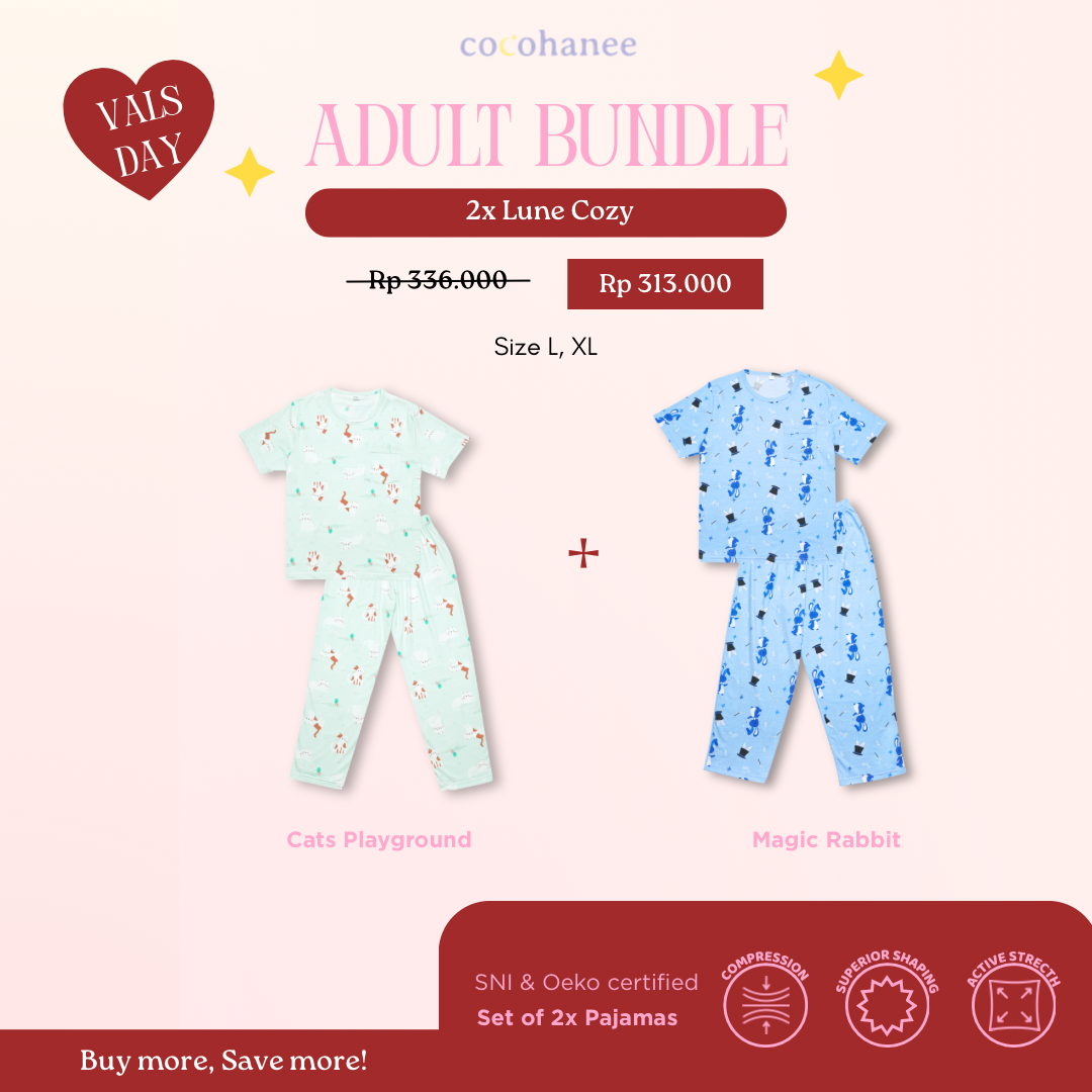 Bundle of 2 - Lune Cozy - Piyama Tidur Dewasa