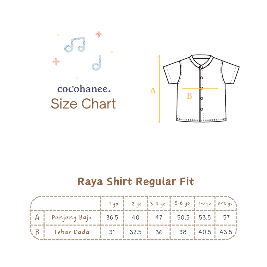 Cocohanee - Essentials Raya Shirt (Short Sleeves)