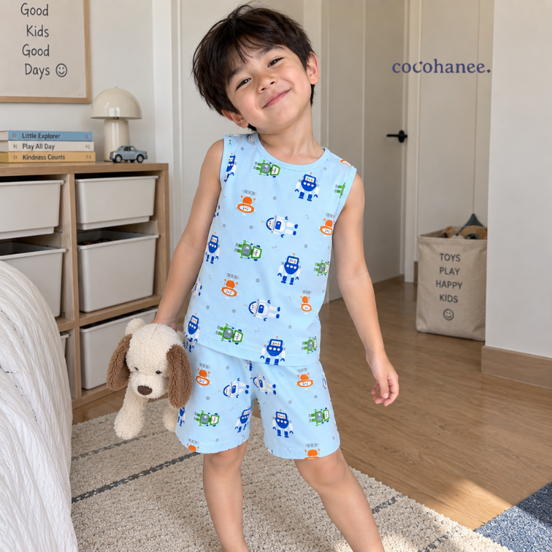 Cocohanee Wonderverse - Sleeveless Set Pajamas Robo Pals