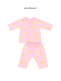 CocohaneeLocal Market - Long Button Down Pajamas Lemonade