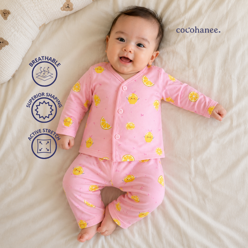 CocohaneeLocal Market - Long Button Down Pajamas Lemonade