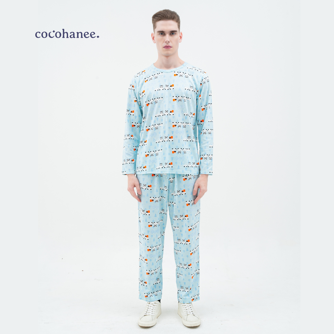 Cocohanee - Animal Train Adult Long Pajamas - Piyama Tidur Dewasa