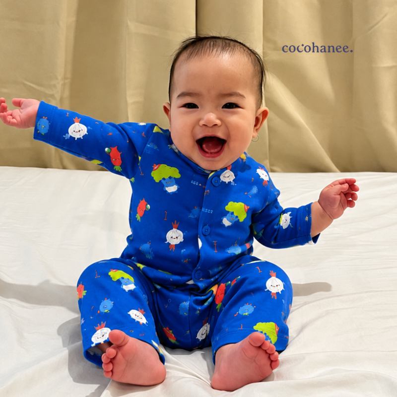 Cocohanee Local Market - Long Button Down Pajamas Garden Buddies