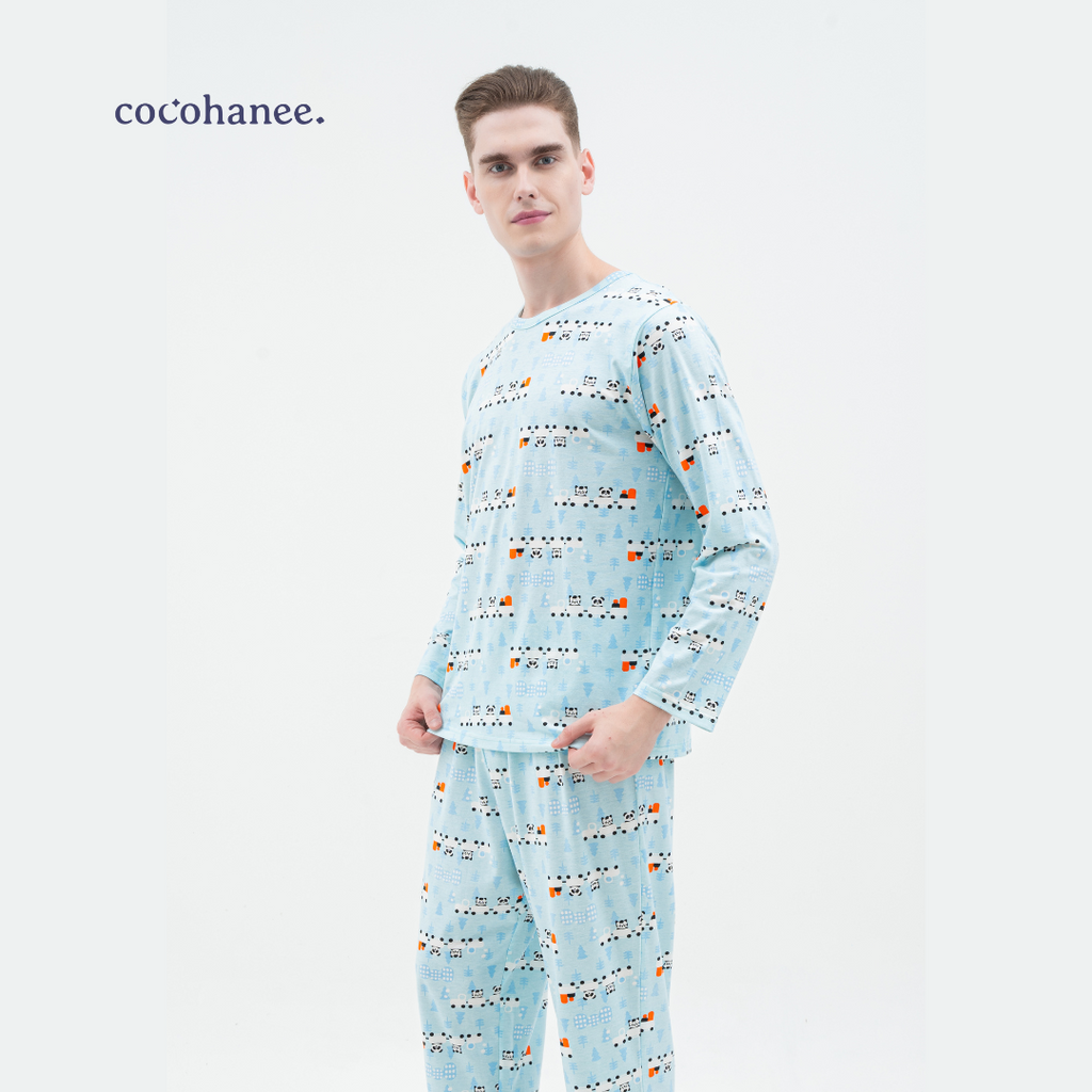 Cocohanee - Animal Train Adult Long Pajamas - Piyama Tidur Dewasa