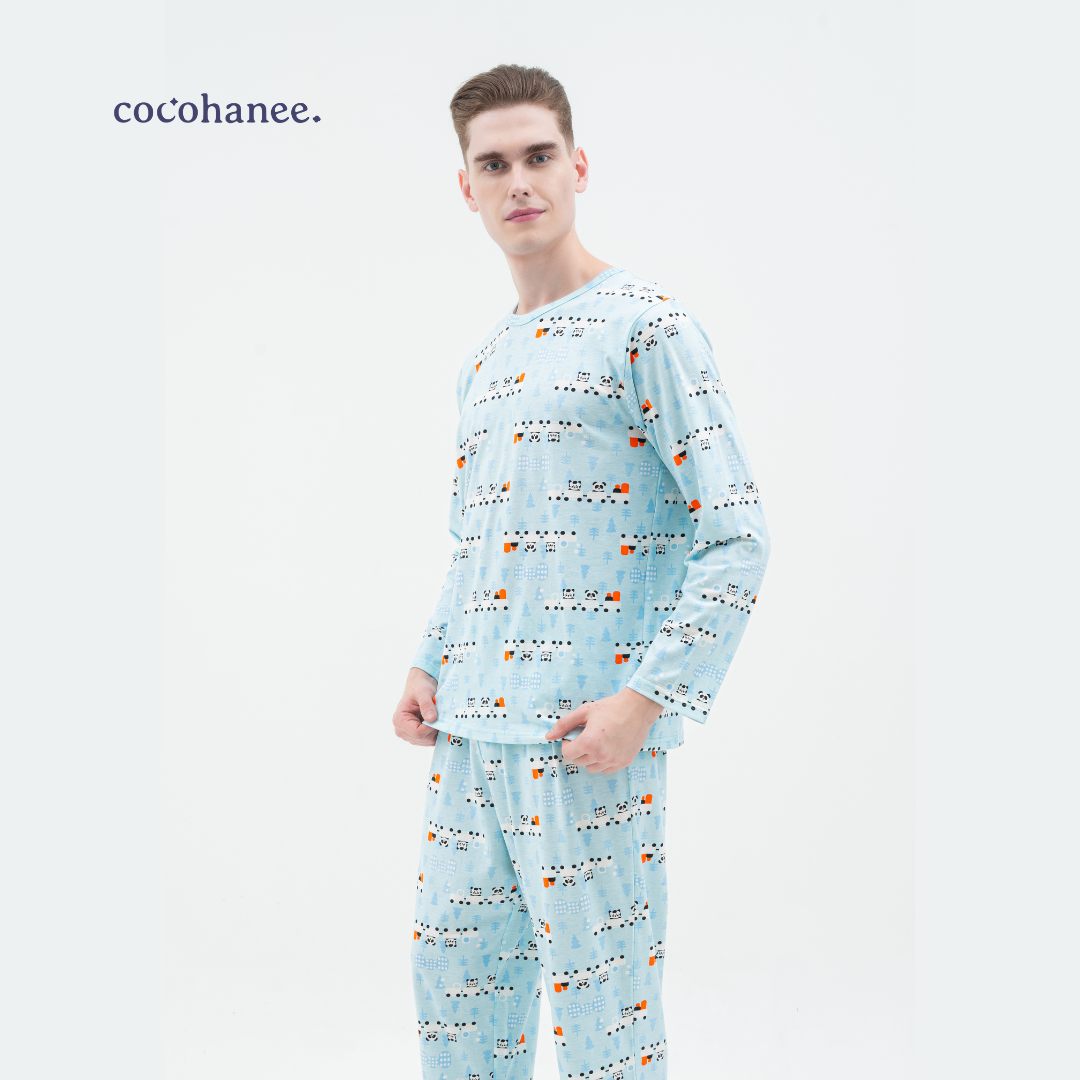 Cocohanee - Animal Train Adult Long Pajamas - Piyama Tidur Dewasa