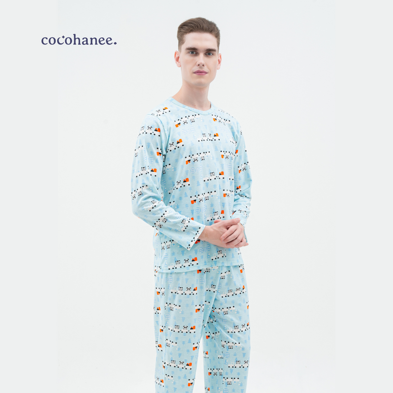 Cocohanee - Animal Train Adult Long Pajamas - Piyama Tidur Dewasa