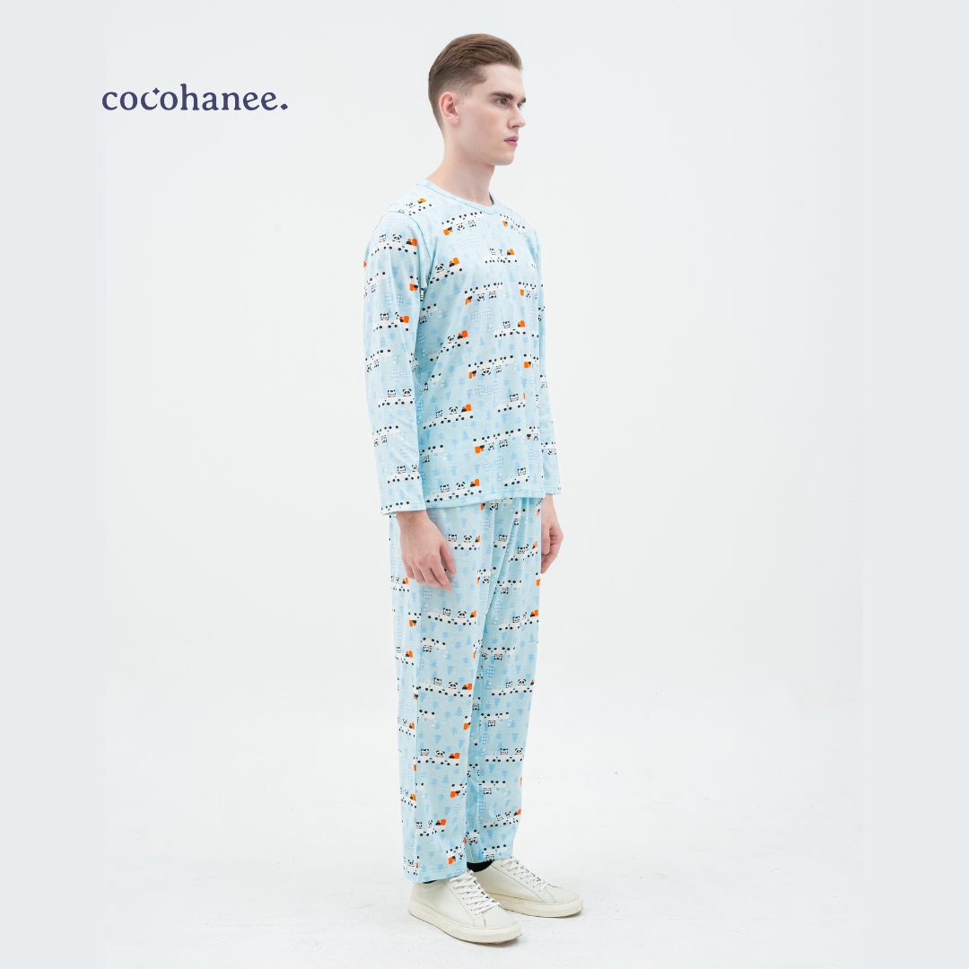 Cocohanee - Animal Train Adult Long Pajamas - Piyama Tidur Dewasa
