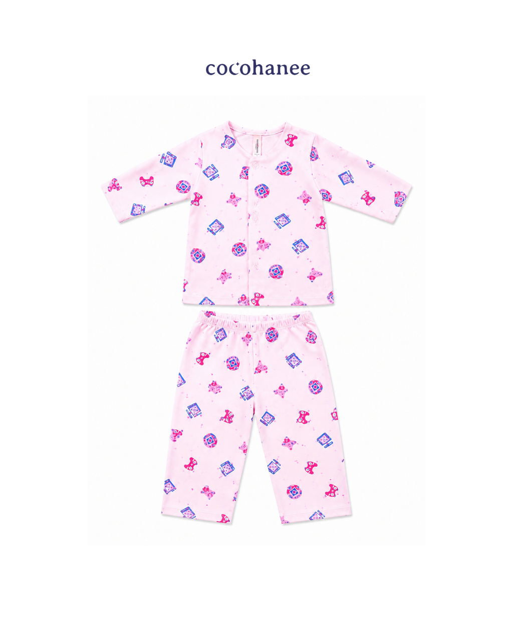 Cocohanee Wonderverse - Long Button Down Pajamas Pixel Play