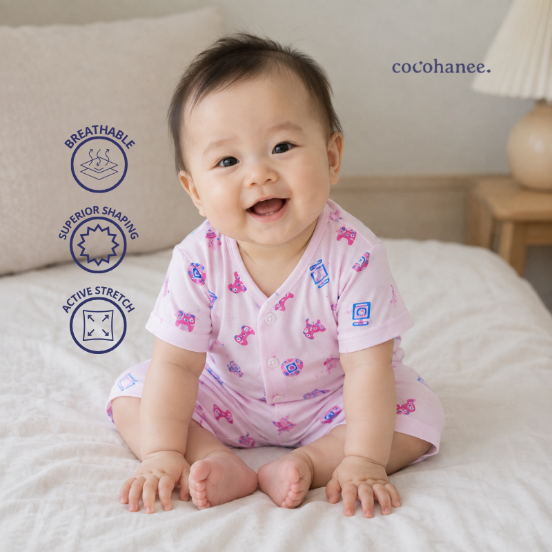 Cocohanee Wonderverse - Short Button Down Pajamas Pixel Play