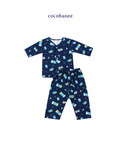 Cocohanee Wonderverse - Long Button Down Pajamas Game On!