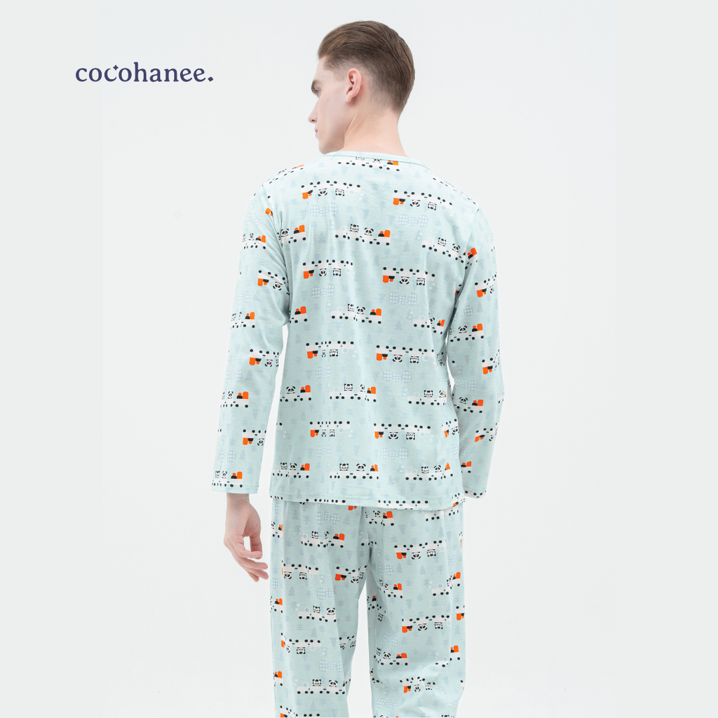 Cocohanee - Animal Train Adult Long Pajamas - Piyama Tidur Dewasa