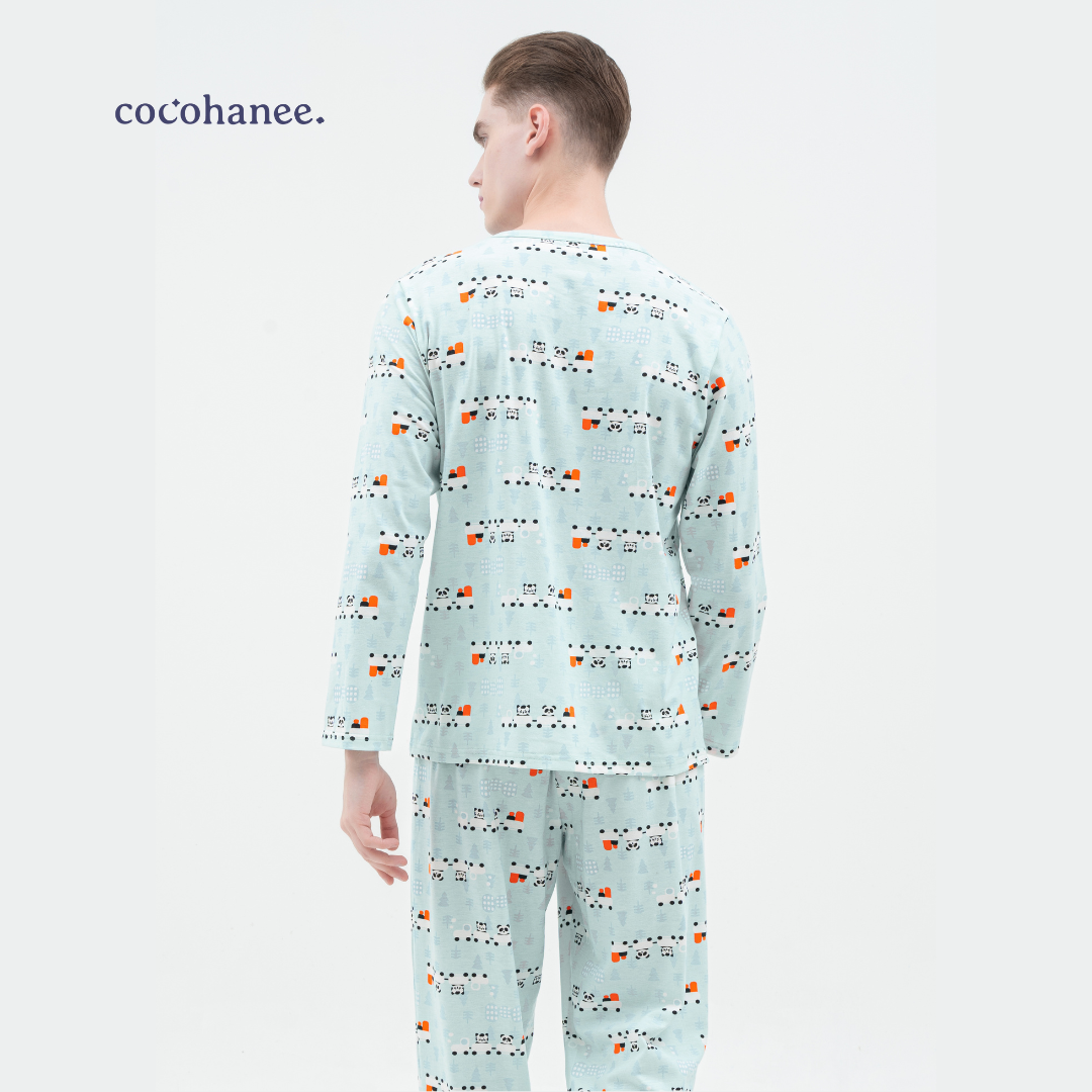 Cocohanee - Animal Train Adult Long Pajamas - Piyama Tidur Dewasa