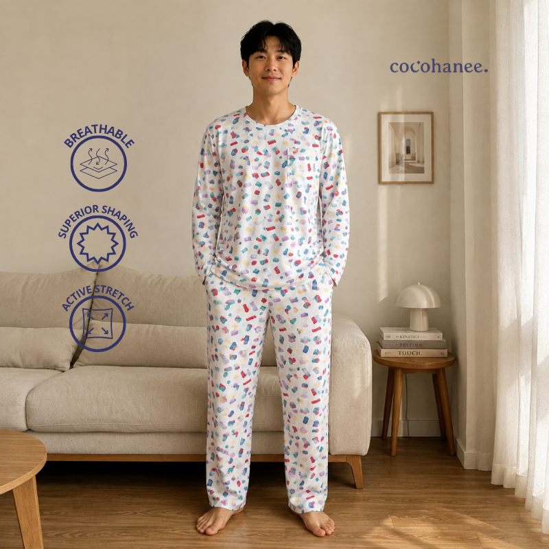 Cocohanee Wonderverse - Lune Long Pajamas Block Buddies