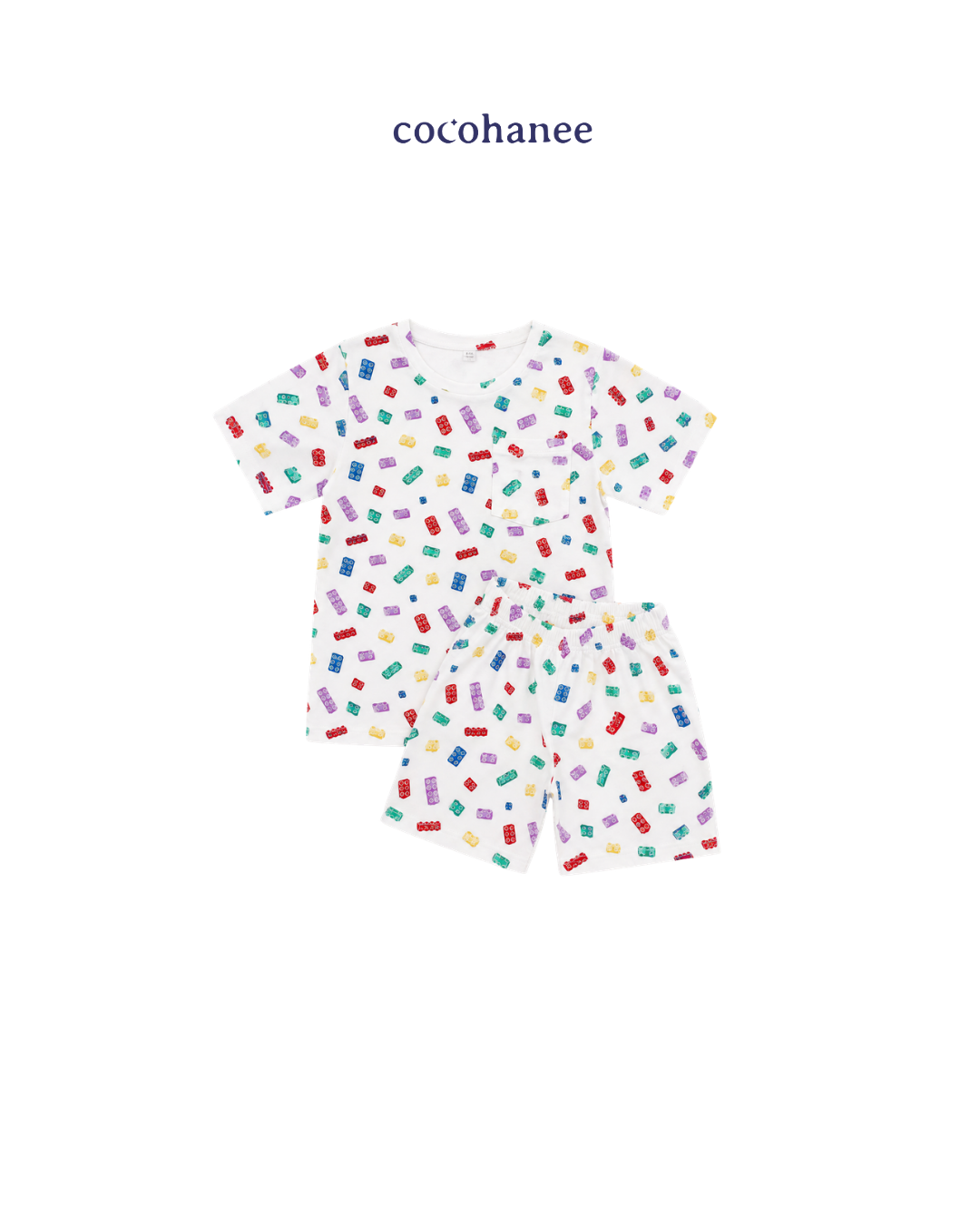 Cocohanee Wonderverse - Lune Short Pajamas Block Buddies