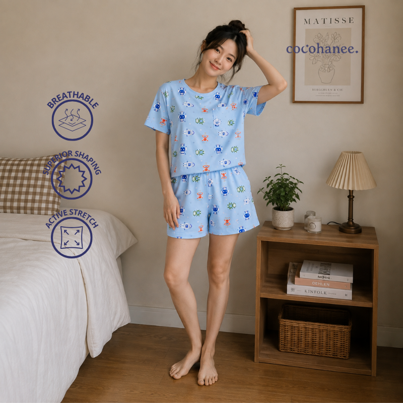 Cocohanee Wonderverse - Lune Short Pajamas Robo Pals