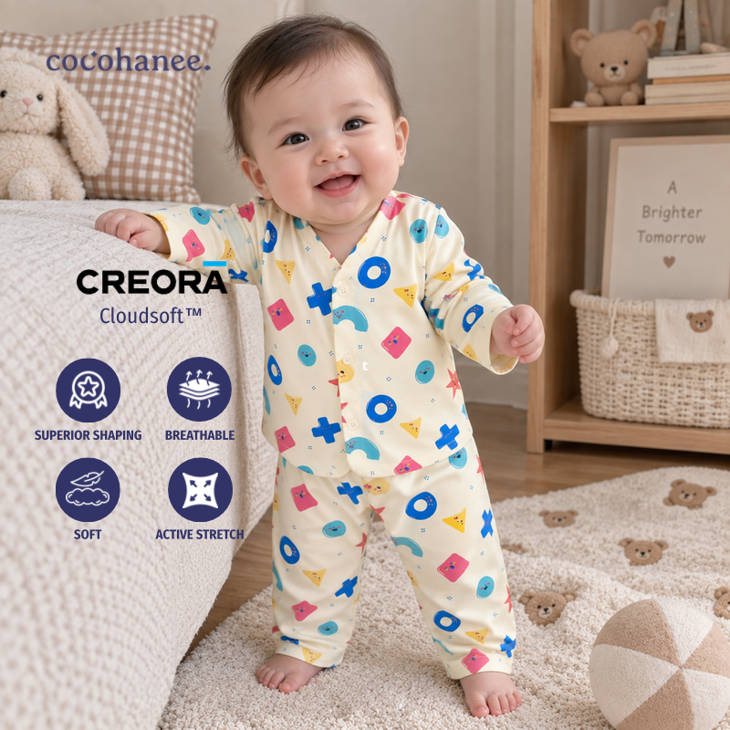 Cocohanee Wonderverse - Long Button Down Pajamas Little Geo