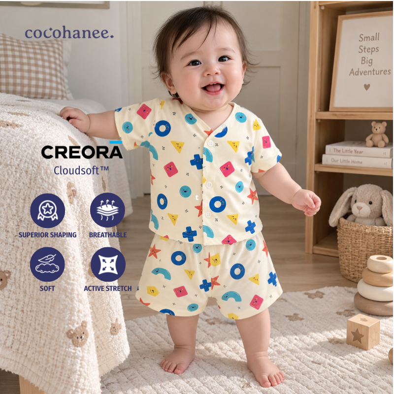 Cocohanee Wonderverse - Short Button Down Pajamas Little Geo