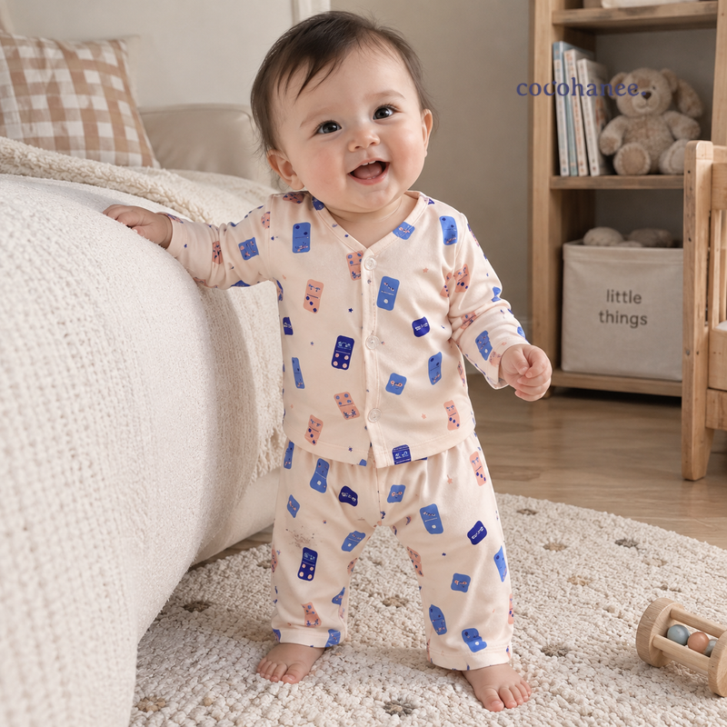 Cocohanee Wonderverse - Long Button Down Pajamas Pip Party