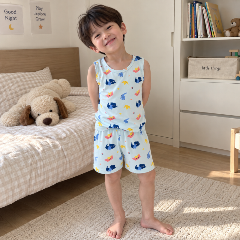 Cocohanee Wonderverse - Sleeveless Pajamas Fold Friends