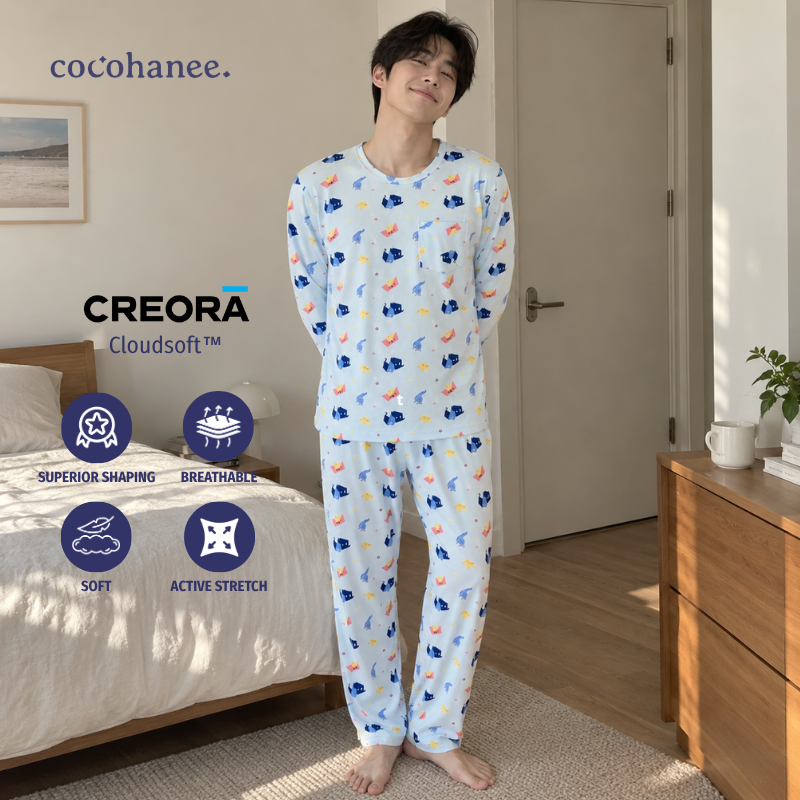 Cocohanee Wonderverse - Lune Long Pajamas Fold Friends