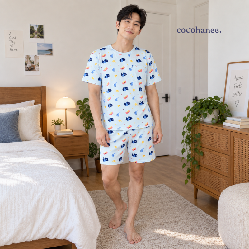 Cocohanee Wonderverse - Lune Short Pajamas Fold Friends