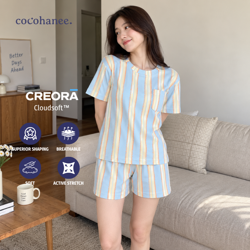 Cocohanee Classic Summer Vibe - Lune Short Pajamas Coastal Play