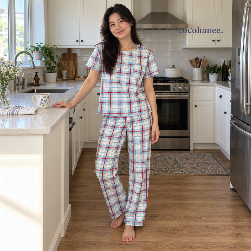 Cocohanee Classic Summer Vibe - Lune Cozy Pajamas Picnic Pop