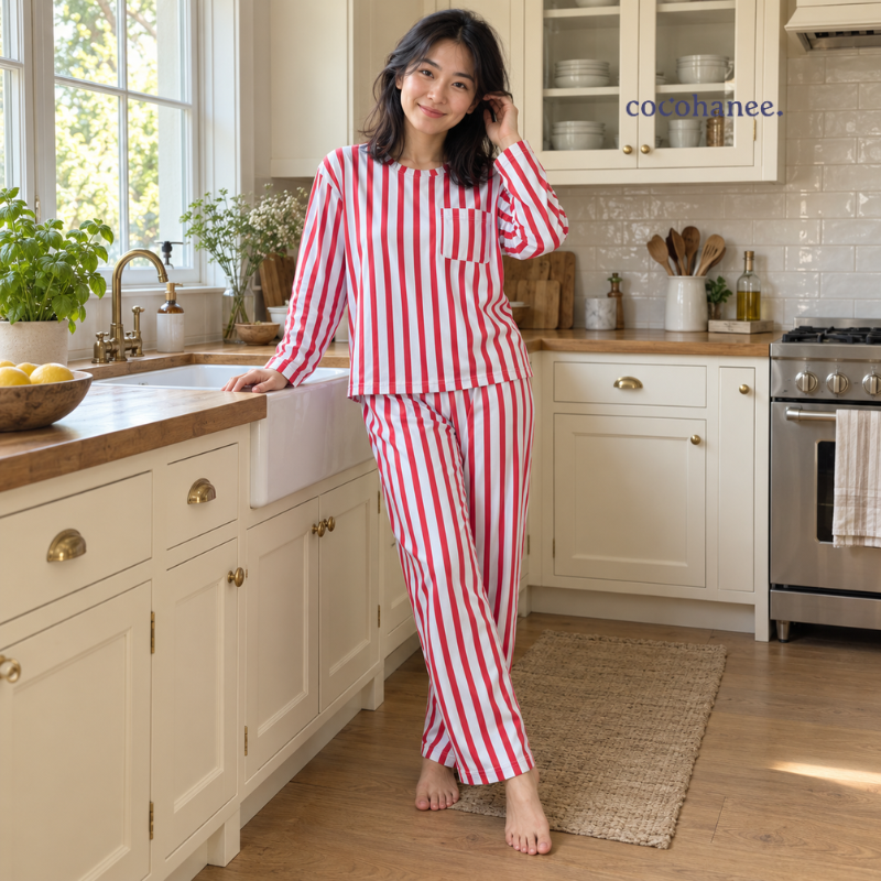 Cocohanee Classic Summer Vibe - Lune Long Pajamas Mini Mood