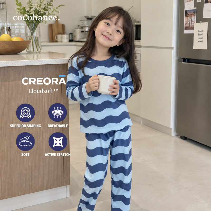 Cocohanee Classic Summer Vibe - Long Pajamas Jelly Wave