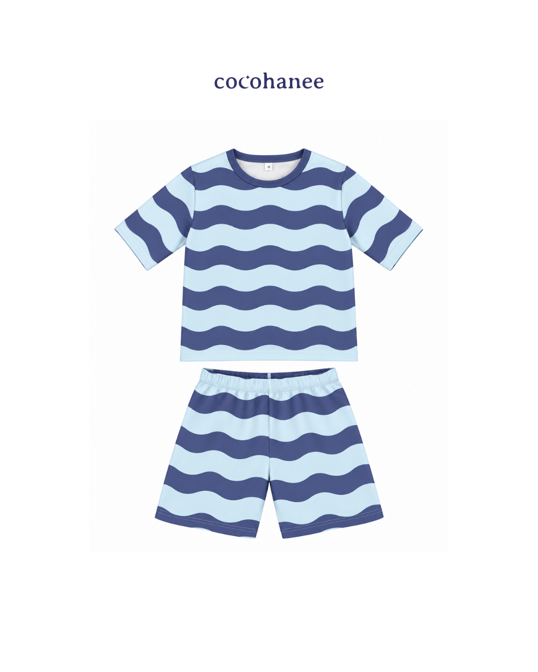 Cocohanee Classic Summer Vibe - Short Pajamas Jelly Wave
